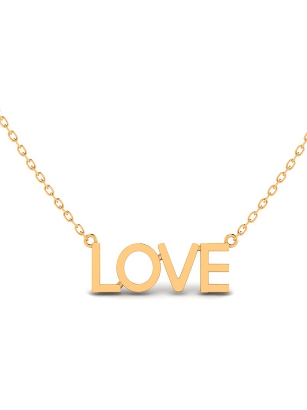 Pol Atteu LOVE Necklace Gold Tone Pendant Chain Fashion Jewelry Gift